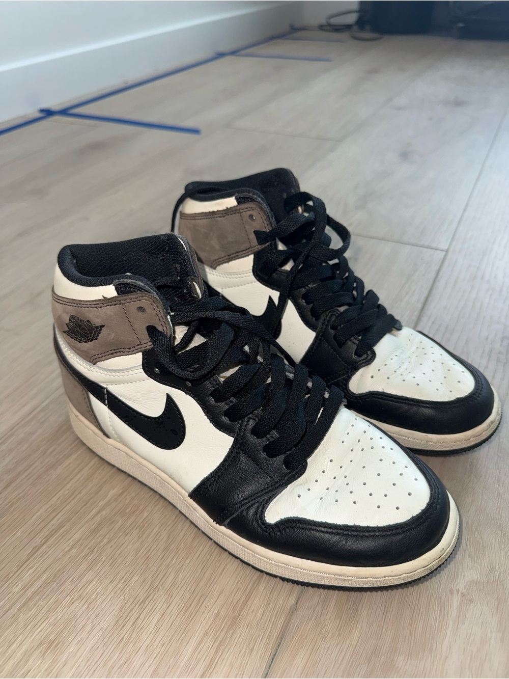 Nike Mocha’s (real, no box) Women's High-Top Sneakers in Black, White & Taupe